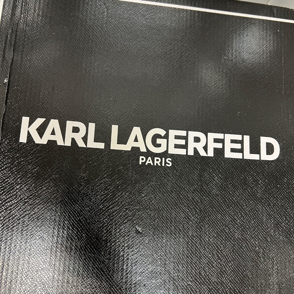 Karl Lagerfield Mable 9.5 Rhinestone Crystal Studded Leather Heel GOTH ALT - Picture 8 of 14